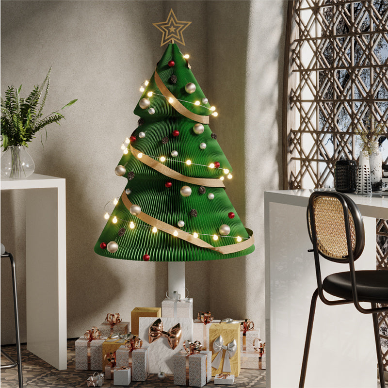 傘狀聖誕樹 Christmas Tree with stand  - 三色可選 - 附贈掛飾及燈飾