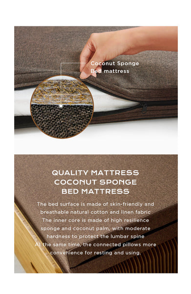 2022 多用途梳化床 sofa bed ｜Bed/Sofa/Bench - Foldable 附贈mattress| 兩款型號｜啡色/白色