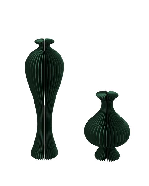 Very-Lady Vase 淑女花樽 - 綠色/白色 - 兩款型號