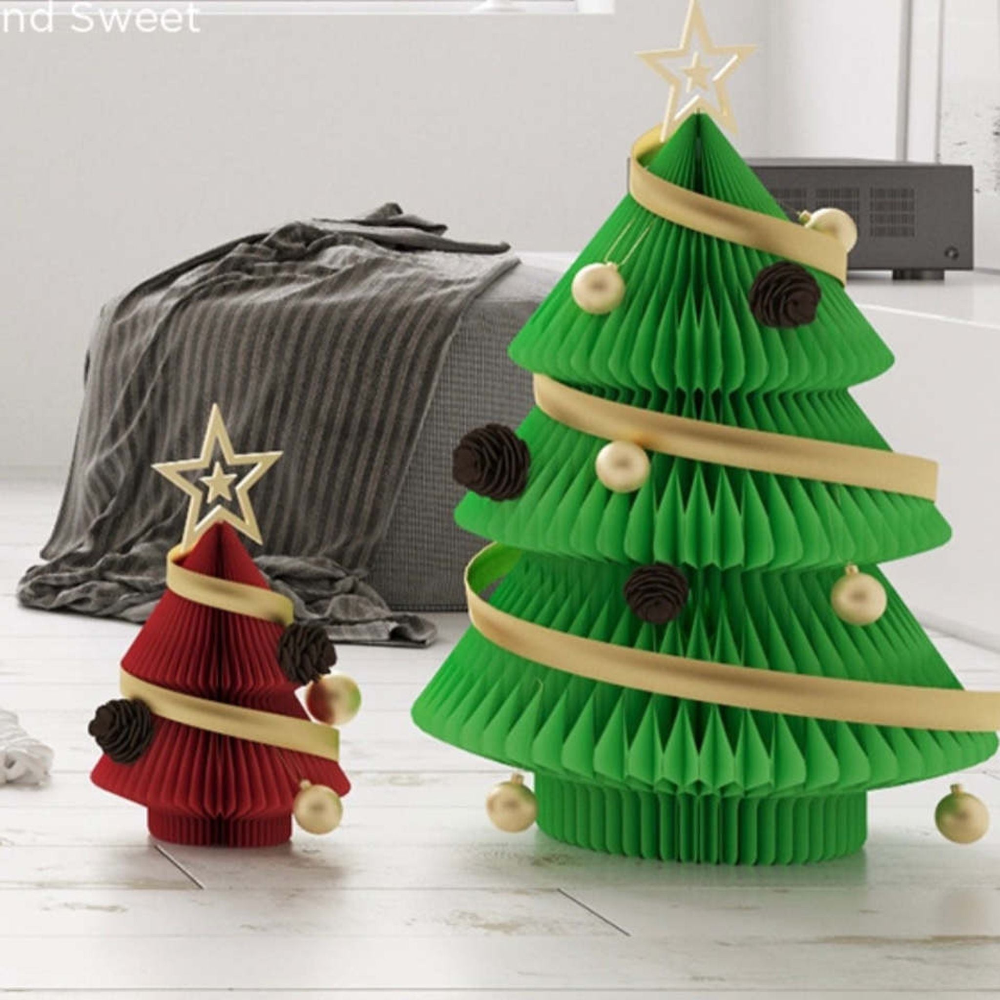 紙可番用聖誕樹♻️ - 方便折疊/兩件set