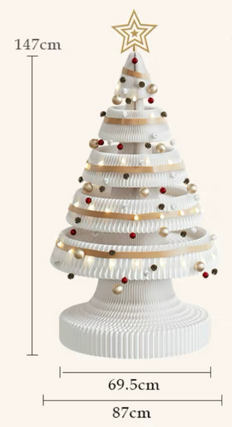 Christmas Tree 可番用| 紙聖誕樹🎄 三款型號 & 三色可選 - 附贈掛飾&燈飾